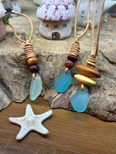 画像をギャラリービューアに読み込む, 妖精のアミュレット 〜 手作りシーグラスペンダント | 天然木材&レザー | 海の癒しのお守り | ナチュラルボーホースタイルジュエリー