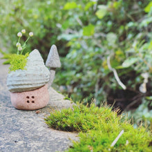 画像をギャラリービューアに読み込む, 貝殻屋根の小さなお家 ぽってりS(ココアブラウン)〜プリザーブドモス&フラワーの貝殻オブジェ