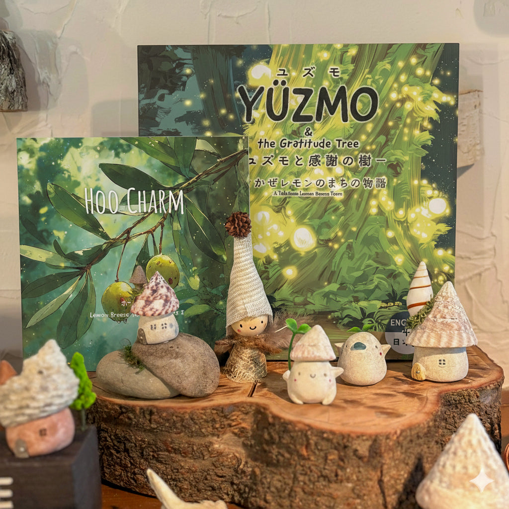 しおかぜレモンのまち絵本第2巻 「ユズモと感謝の樹」付録絵本付き 日英バイリンガル版（お届けは2025年12月下旬〜2026年1月上旬）